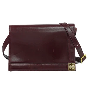 GIVENCHY Borsa a tracolla in pelle bordeaux oro - Foto 1 di 15