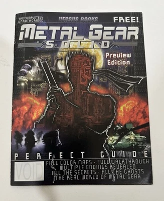 Folleto promocional Metal Gear Solid Versus Books Perfect Guide edición previa 1998 Foto 1 de 4