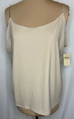 NUEVO Coldwater Creek Essential Tanque Nude Beige 1X Elástico Foto 1 de 4