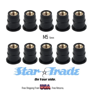 Tuercas de pozo M5 soportes de expansión de goma para parabrisas de motocicleta carenado barco coche - Imagen 1 de 1