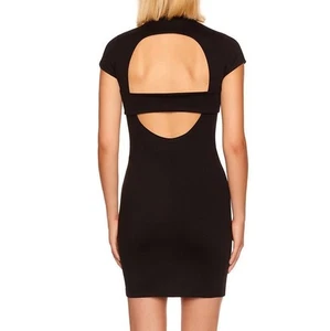 Susana Monaco Minikleid mit Stehkragen und offenem Rücken - schwarz. Neu mit Etikett Größe (XS) X-Small - Bild 1 von 3