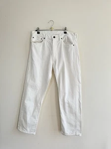 Jeans orSlow Made in Japan 107 W denim primaverile bianco tinta unita taglia Med 13,5 oz - Foto 1 di 11