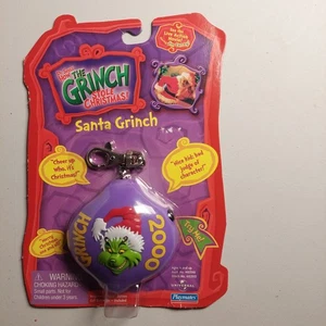 Vintage 2000 Dr Seuss Grinch Christmas Keychain W Movie Sound Jim Carrey MOC - Picture 1 of 4