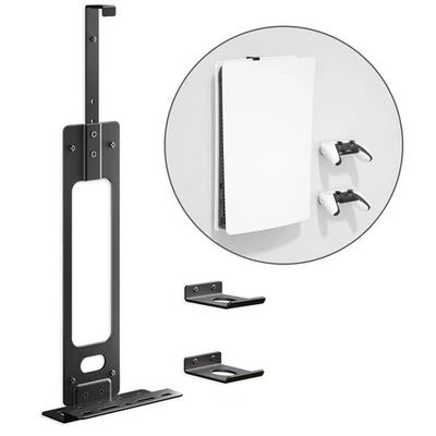 BRAND: JOSMIMIC Upgraded Adjustable Console Holder Wall Mount for PS5: Black Gaming