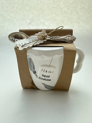 Nuevo • Mud Pie • Taza de sol líquido para té • Cuchara llena para preparar té • Juego Foto 1 de 4