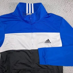 Adidas Track Jacket Boys Large Full Zip Colorblock Casual Athletic School Sporty - Picture 1 of 13