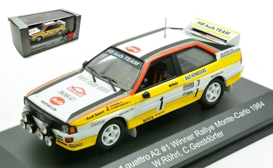 AUDI SPORT QUATTRO A2 WINN.RALLY MONTE CARLO 1984 ROHRL-GEISTDORFER 1:43 - Immagine 1 di 1
