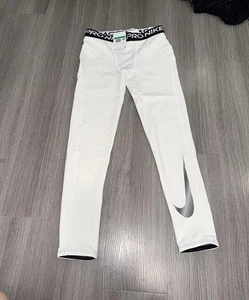 Nike Pro Dri-FIT Big Kids' (Boys') Tights In White Size XL New - Picture 1 of 5