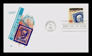 2145 22c Stamp (1985) THE AMERIPEX STAMP SHOW FDC BY CACHET CRAFT CACHETS - Picture 1 of 1