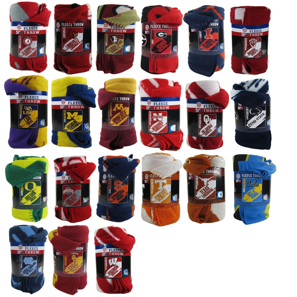 New NCAA College Football Teams New Logo Large Soft Fleece Throw Blanket 50"x60" - Image 1 of 1