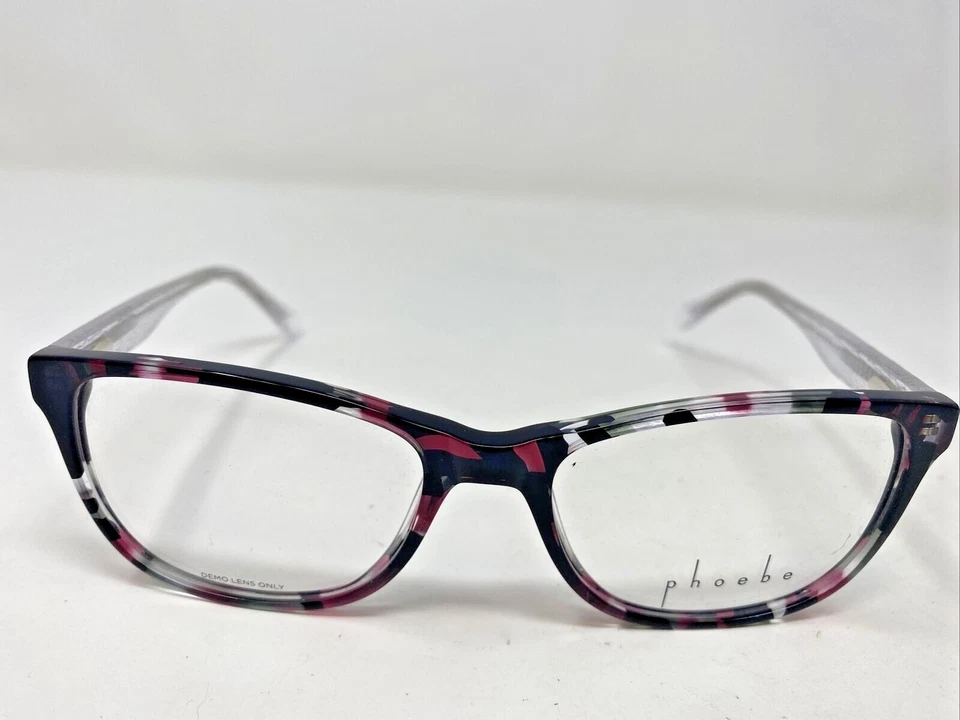 MARCO DE GAFAS PHOEBE P302 NEGRO 53-17-135 NEGRO/PÚRPURA/CRISTAL BORDE COMPLETO C390 Foto 1 de 4