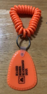 State Farm Insurance Be a Good Neighbor Be a Designated Driver Vintage Keychain - Picture 1 of 2
