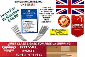 SCHMETZ UY 8454 GAS SES NM70 SIZE10/027 L / BALL POINT IND SEWING MACHINE NEEDLE - Picture 1 of 5