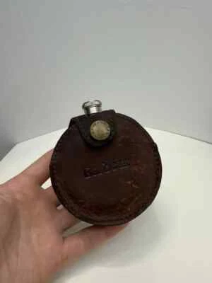 Barbour Hip Flask in Brown Leather Sleeve - Image 1 of 4