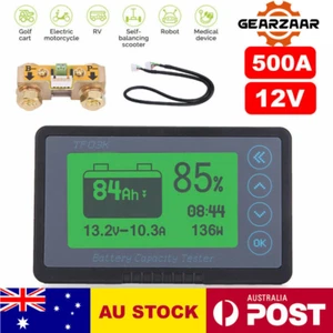 Upto 500A Battery Monitor LCD Voltage Programmable Alarm With Shunt Wire Hot AU* - Picture 1 of 12