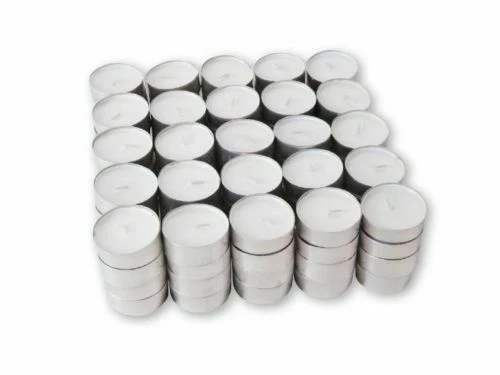 White Unscented Tea Lights Candles TEALIGHT Bulk Fast Delivery 10 50 100 150 200 - image 1 of 1