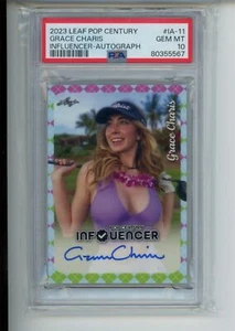 2023 Leaf Pop Century Grace Charis #IA-11 Golf Influencer Auto 587/1347 PSA 10 - Picture 1 of 2