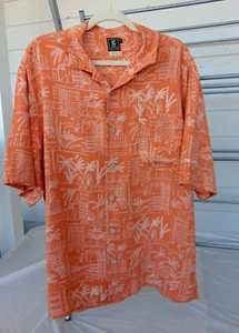 Men’s GEAR FOR SPORT Hawaiian Button Down Shirt SZ LARGE  Palm Tree DESIGN - Picture 1 of 3