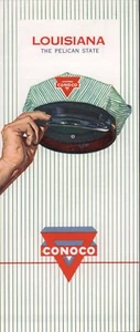 1960 Conoco Road Map: Louisiana NOS - Bild 1 von 1