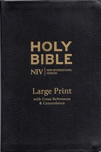 HODDER & STOUGHTON NIV Large Print Reference Bible Single-Column Deluxe Leather - Imagen 1 de 6