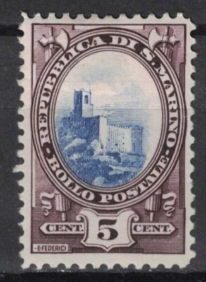 SAN MARINO:1929-35 SC#115 MH The Rocca (State Prison)  X173 - Image 1 of 2