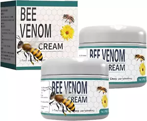 2Pcs Bee Venom Joint Relief Cream, Back, Neck, Hands, Feet Pain Relief Skin Care - Picture 1 of 12
