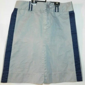 Gonna MARC JACOBS grigia denim twill tela blu accento righe lunghezza ginocchio tg 10 - Foto 1 di 11
