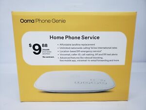 Ooma Phone Genie, Home Phone Service No Internet Connection Required NEW