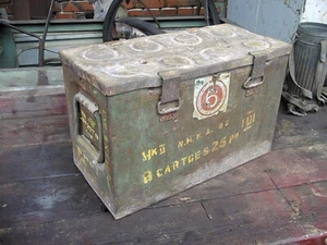 WK2 englische Munitionskiste British 25 PDR Ammo Box shell box 1941 reanactment - Bild 1 von 9