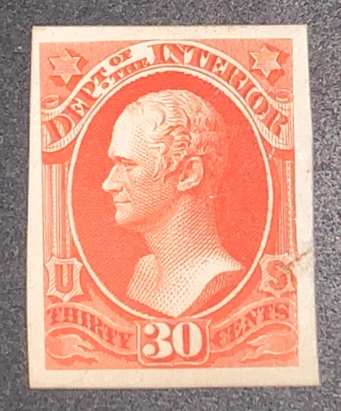 Sellos de viaje: estampillas de Estados Unidos Scott #O23p4 Department of Int. Prueba oficial NGAI Foto 1 de 4