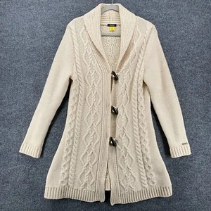Cabelas Cardigan Sweater Womens S Cream Wool Blend Button Up Cottagecore Fairy - Picture 1 of 10