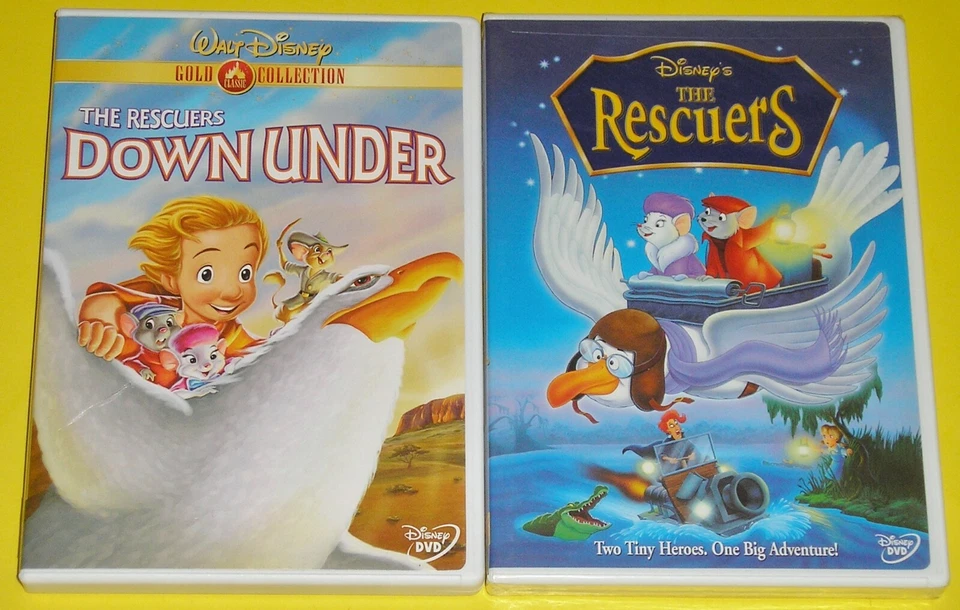 Disney DVD Lot - The Rescuers Down Under (Used) The Rescuers (New) - Image 1 of 1