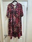 Women's Dress 3X Fuschia Leopard Print NEW W/tags