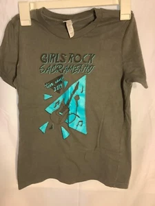 Rock T-Shirt Gray Blue Size Small Canvas - Picture 1 of 3