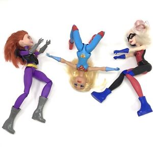 DC Comics Hero SUPER WOMAN HARLEY QUINN BAT GIRL Action Figure Dolls 12” SET