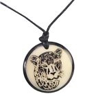 Leopard Tagua Medallion Necklace Pendant - Organic Vegan - Fair Trade