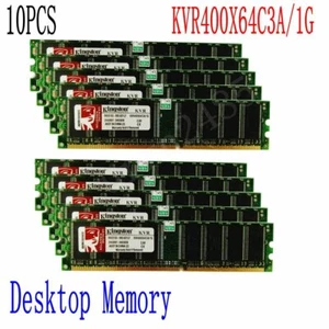 10GB 10x 1GB DDR1 PC3200 400Mhz 184Pin 2.5V DIMM RAM Desktop Memory - Picture 1 of 4