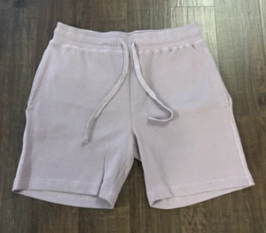 Cotton On Relaxed Fit Lounge Short Drawstring Mauve Waffle Knit Size Medium NWT - Picture 1 of 12