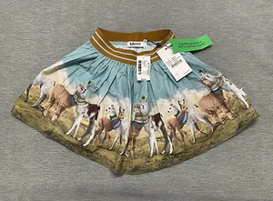 Molo Skirt Girls Kids Size 5-6 Llama Animal Print All Over Blue 110/116 Mini - Picture 1 of 11