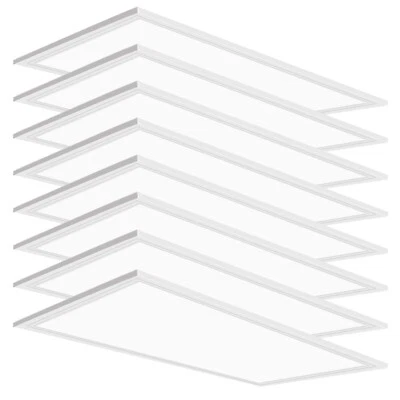 8Pack 2x4 LED Flat Panel Light Ceiling 5000K Daylight 0-10V Dimmable 24x48 Inch - Image 1 of 4