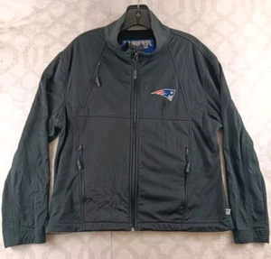 Chaqueta New England Patriots para mujer extra grande negra cremallera completa NFL Turfer - Imagen 1 de 9