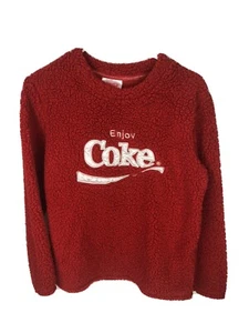 Coke Sleep Top Sherpa Red  Women’s Small (4-6) - Picture 1 of 6