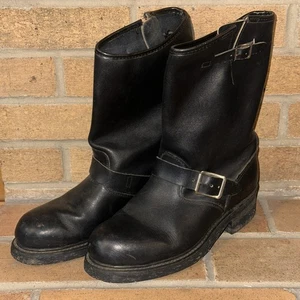 Leder Motorradstiefel Herren 7,5 schwarz STR Super Test Stahlkappe - Bild 1 von 15