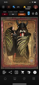 DIGITAL Topps WWE Slam Parchment 25 Shinsuke Nakamura Red Motion - Picture 1 of 2