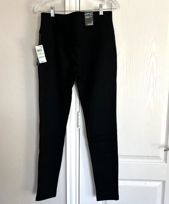 Leggings de malha INC International Concepts rayon elastano preto escuro tamanho 8 calças - Imagem 1 de 4