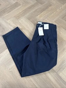 Pantalón chino cónico delantero plisado Marks and Spencer para hombre W32 L33 - Imagen 1 de 7