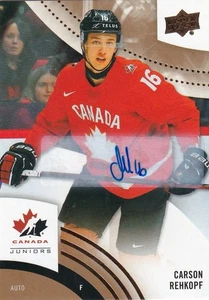 2025 Upper Deck Team Canada Juniors Auto #26 Carson Rehkopf - Bild 1 von 1