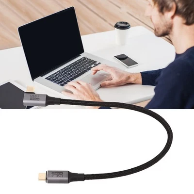 0. Type C To Type C Cable 40Gbps Right Angle High Flexibility USB Charger NEW - Image 1 of 4