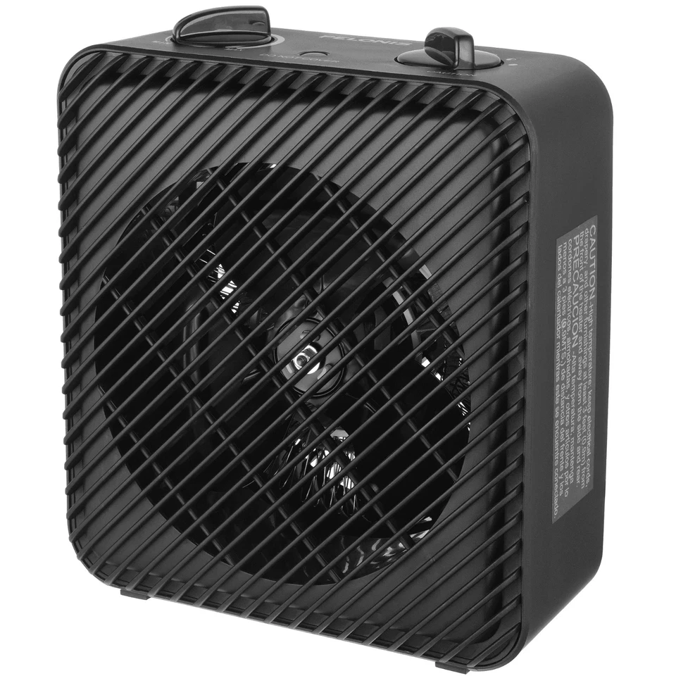 Pelonis 1500W 3 velocidades ventilador eléctrico forzado calentador de espacio negro PSH08F1ABB CAJA ABIERTA Foto 1 de 4