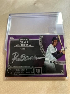 2016 Topps Fünf Sterne Rod Carew Silber Signaturen lila Autogramm /25 Zwillinge - Bild 1 von 2